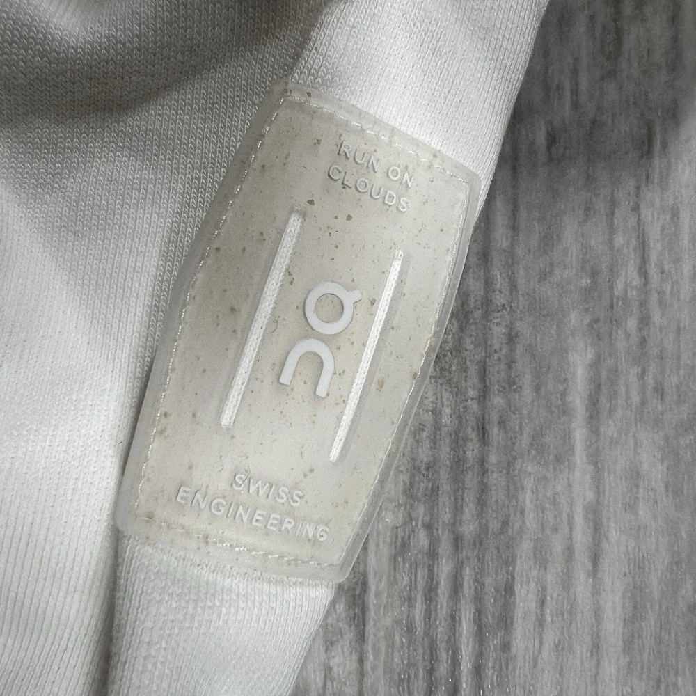 On Cloud Pullover Crew Neck White‎ Sweater French Terry Women's Large NWOT